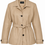 AVELINE BELTED LEATHER BLAZER