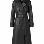 NARELLE LEATHER TRENCH COAT