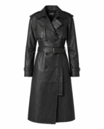 NARELLE LEATHER TRENCH COAT