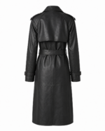 NARELLE LEATHER TRENCH COAT BACK