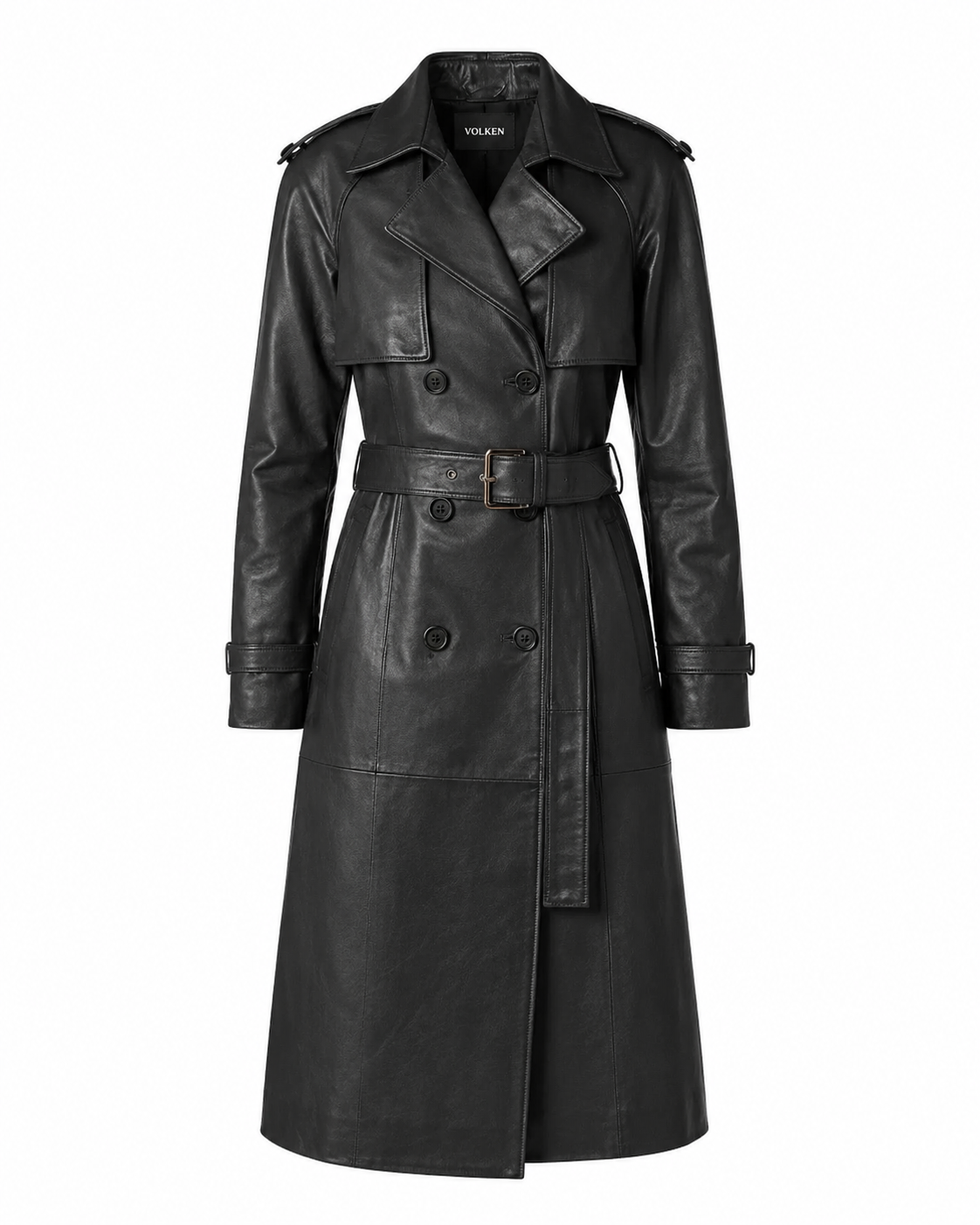 NARELLE LEATHER TRENCH COAT