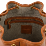 NARIS LEATHER DRAWSTRING BUCKET BAG - Image 3