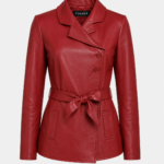 NORELIA BELTED LEATHER COAT