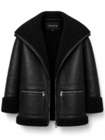 NYXELLE OVERSIZED SHEARLING AVIATOR JACKET