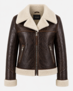 ROVENA SHEARLING AVIATOR JACKET