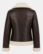 ROVENA SHEARLING AVIATOR JACKET BACK