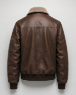 VARKON LEATHER BOMBER JACKET BACK