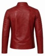 VARNEL LEATHER RACER JACKET BACK
