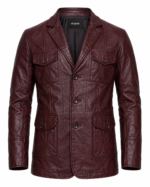 VARNEX UTILITY LEATHER BLAZER
