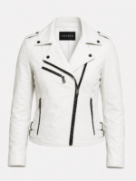 VAYLORA ASYMMETRIC LEATHER BIKER JACKET