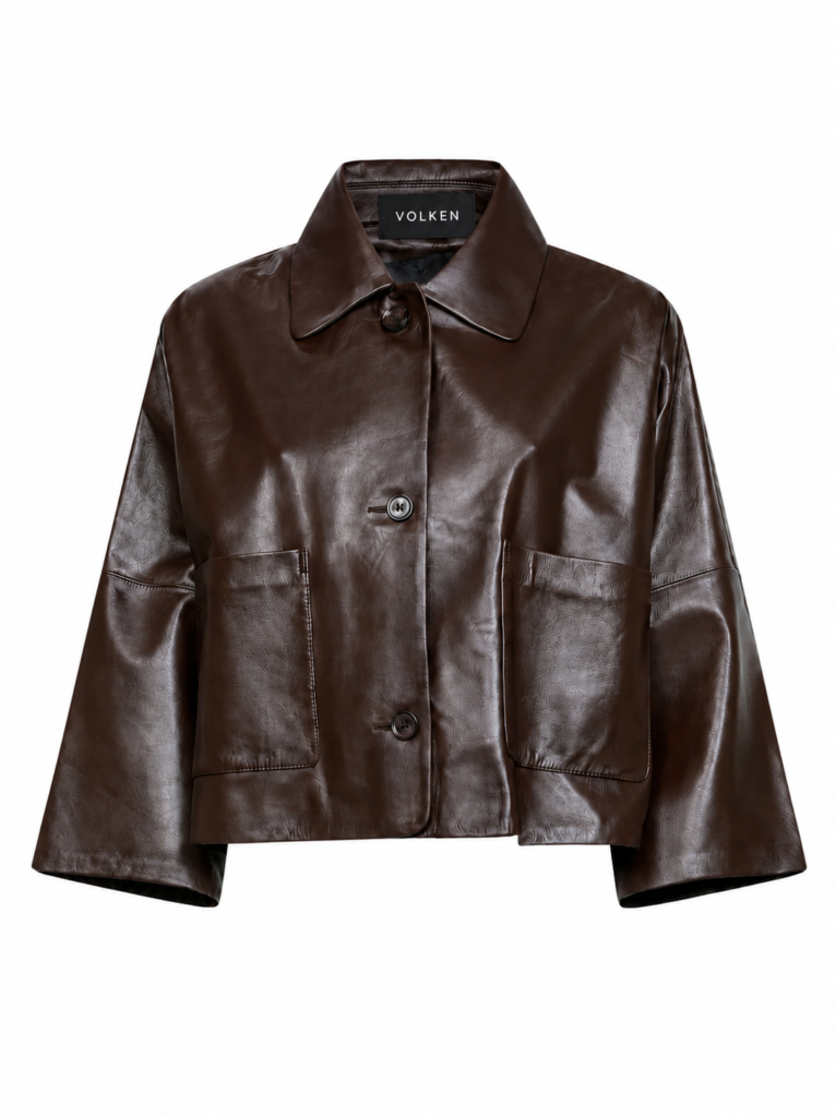 VERAYA LEATHER POCKET BLAZER