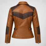 VIRELLA QUILTED LEATHER BIKER JACKET BACK