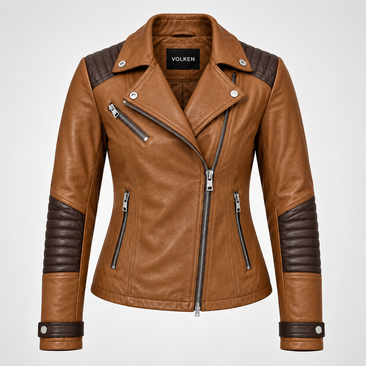 VIRELLA QUILTED LEATHER BIKER JACKET