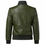 VIRENA LEATHER BOMBER JACKET BACK