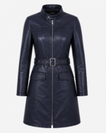VORLENE LONG LEATHER COAT