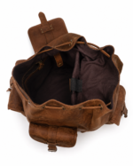 VORNEL DISTRESSED LEATHER TRAVEL BACKPACK - Image 5