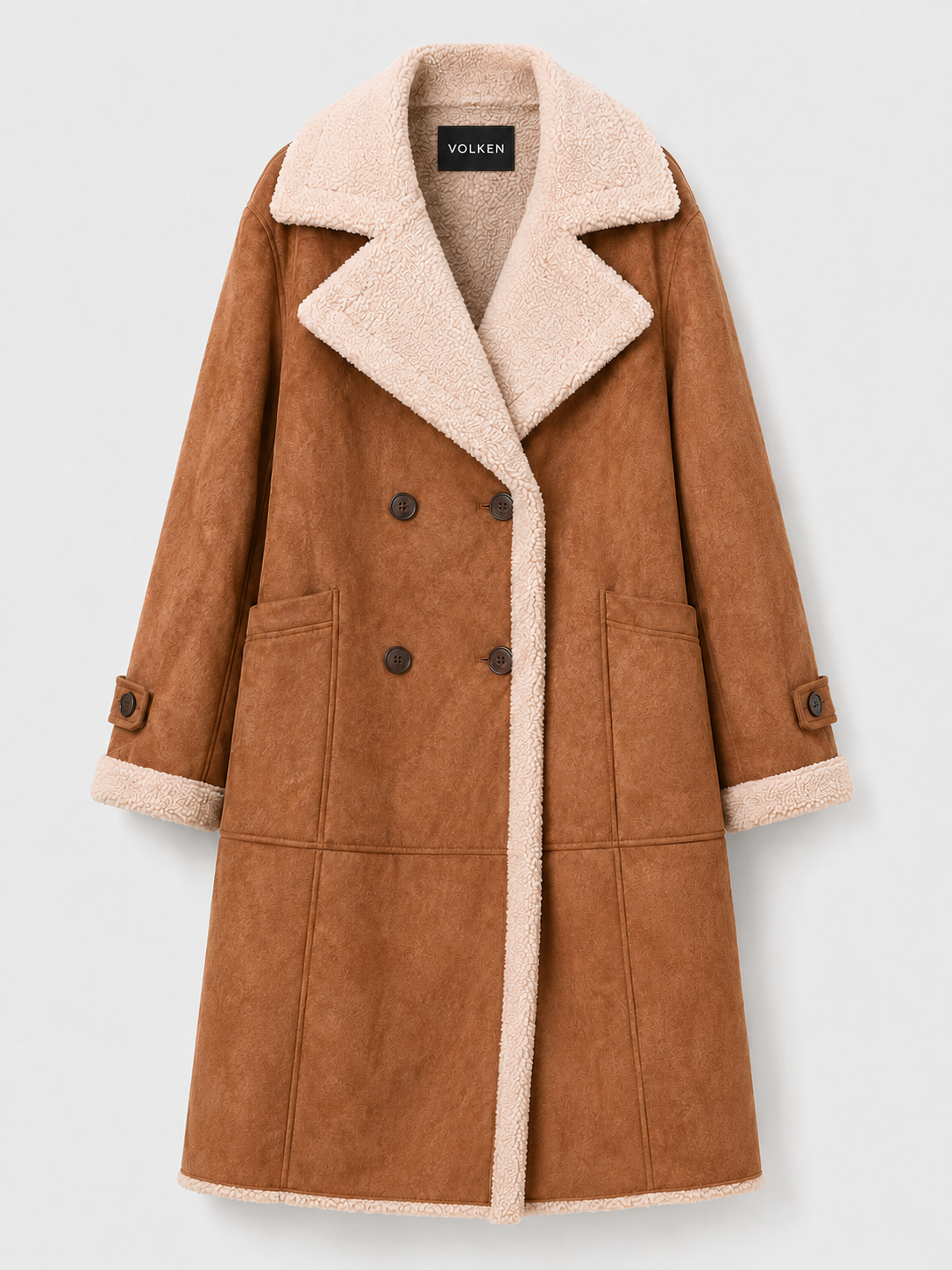 WELNORA SUEDE SHEARLING COAT