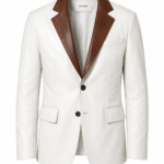 WESRON CONTRAST LEATHER BLAZER