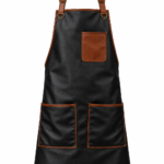 Veyron Black Leather Barber Apron