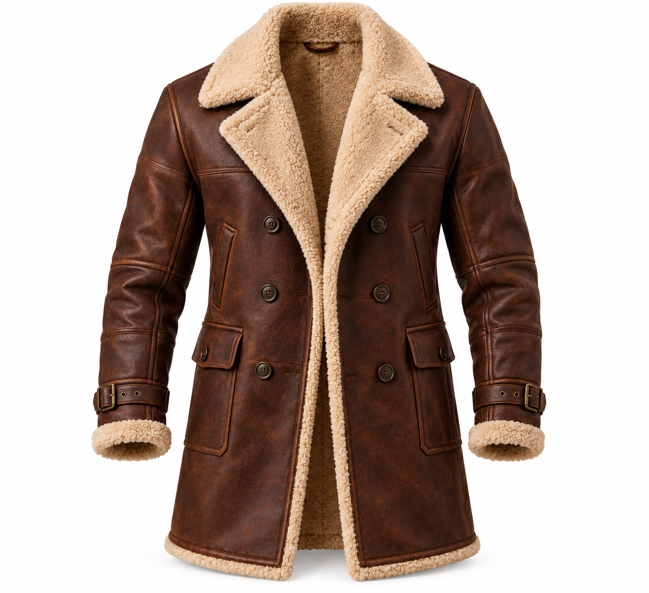 mens shearling coat thumbnail
